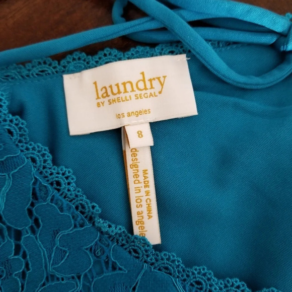 NWT Laundry Shelli Segal Bell Sleeve Lace Dress 8 - Picture 7 of 8